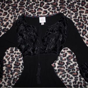 flowy whimsigoth midlength knox rose dress